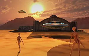 Nevada: Alien reptoids and their flying saucers at Area 51