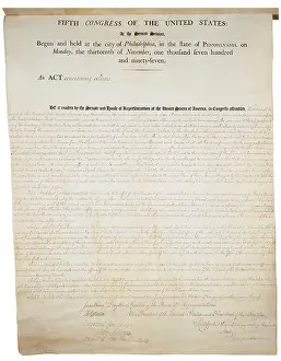 Sedition: Alien and Sedition Acts of 1798. Handwritten ?