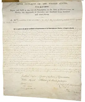 Sedition: Alien and Sedition Acts of 1798. Handwritten ?