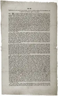 Sedition: Alien and Sedition Acts of 1798. Printed ?