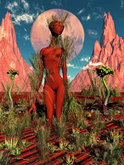 Meditating: An alien being in a state of meditation with the native ?