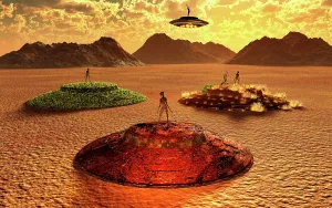 Alien UFO landing site