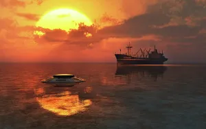 Shining: An alien USO stalking a manmade freighter