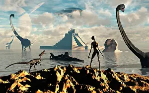 Omeisaurus: An alien world where reptoid beings co-exist with dinosaurs