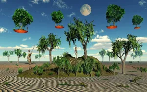 Spacecraft: Aliens using their flying saucers to deliver trees