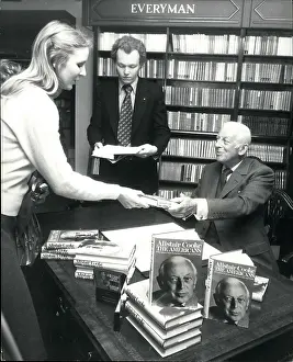 Alistair: Alistair Cooke, American author, signs latest book, London