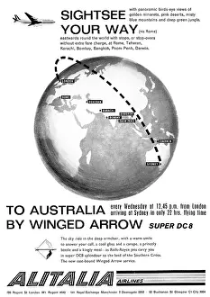 Winged: Alitalia 1961 Winged Arrow DC 8