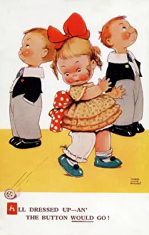 Cheeks: All dressed up - an the button would go!