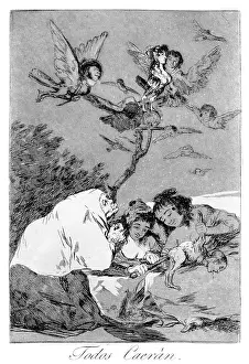Caprichos: All will fall Artist: Francisco Goya