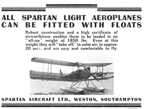 Simmond: All Simmonds Spartan Aircraft Can Be Fitted With Floats