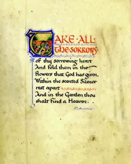 Fold: Take all the sorrows of thy sorrowing heart?