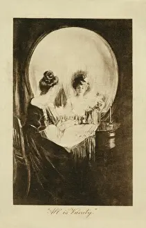 Trompe: All is Vanity - optical illusion - woman at dressing table