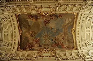 Allegorical: Allegorical fresco. Hall ceiling. Museum of Ethnography. Bud