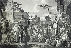 Minerva: Allegorical reference to the Treaty of Ghent