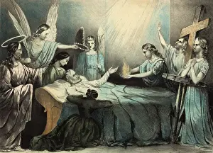 Contented: Allegorical representation of the dying Christian