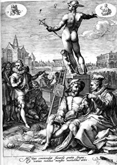 Saenredam: allegories, art, Mercury as protector of arts