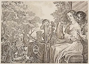 Witt: allegories, the five sences: the face, copper