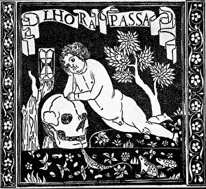 Vanitas: allegories, time, Hours go by, exlibris, circa
