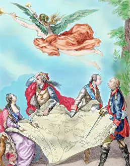 Habsburg: Allegory of the 1st partition of Poland. 1772