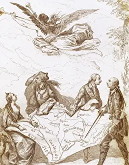 Habsburg: Allegory of the 1st partition of Poland. 1772