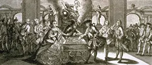 Habsburg: Allegory of the beginning of the Seven Years War. 1756-1763