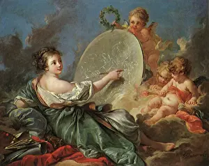 Putto: Allegory of Painting, by Boucher