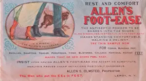 Antiseptic: Allen's Foot-Ease advert flyer