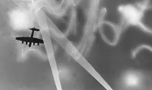 Searchlights: Allied bomber over Germany
