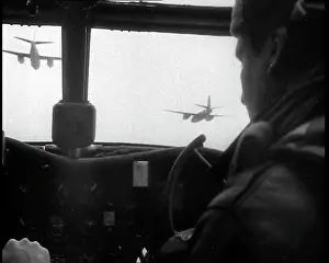 An Allied Bomber Pilot Watching Other Bombers