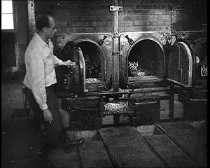 Belsen: Allied Dignitaries Examining the Incinerators