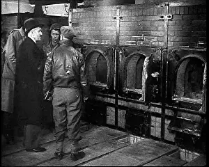 Allied Dignitaries Examining the Incinerators