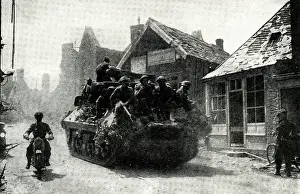 1940s.1940s: Allied forces cross frontier into Belgium, WW2