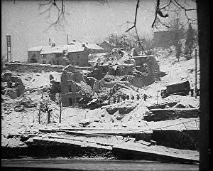 Trudging: Allied Soldiers Trudging Through the Snow In