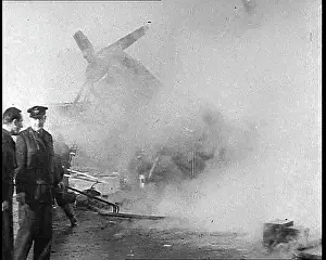 Bastogne: Allied Vehicles Burning on the Ground During