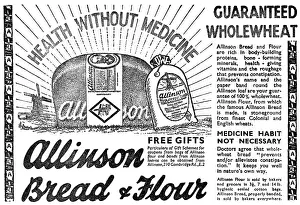 Allinson: Allinson Bread & Flour 1938 Advert