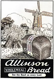 Goodness: Allinson wholemeal bread advertisement, WW1