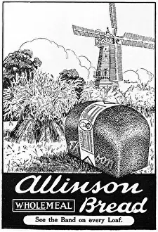 Goodness: Allinson wholemeal bread advertisement, WW1