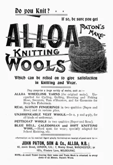Paton: Alloa knitting wools by John Paton's, 1899