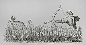 Lacroix: How to allure the hare. Facsimile of an engraving