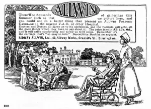 Recuperating: Allwin folding wheelchair advertisement