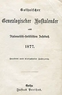 Dictionaries: Almanach de Gotha
