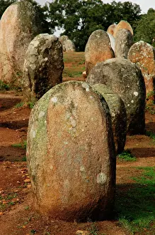 Megalithic: Almendres Cromlech. Megalithic complex. Neolithic. Near Evor