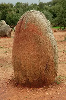 Megalithic: Almendres Cromlech. Megalithic complex. Neolithic. Near Evor