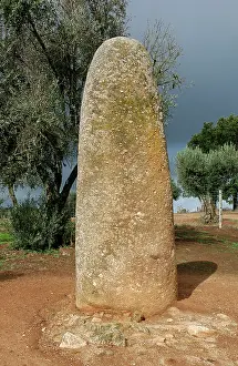 Megalithic: Almendres Cromlech. Megalithic complex. Neolithic. Near Evor