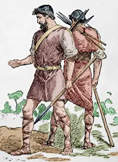 Kingdoms: Almogavars. 13th-14th centuries. Engraving