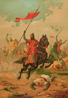 Mercenaries: The Almogavars in Greece. 19th-century chromolithography