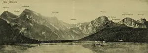 Almsee: Almsee (Upper Austria). About 1905. Panorama