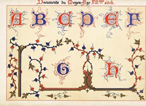 Filigree: Alphabet of decorative initial letters from A