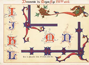 Filigree: Alphabet of decorative initial letters from I
