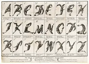 Pierrots: Alphabet human body 1794